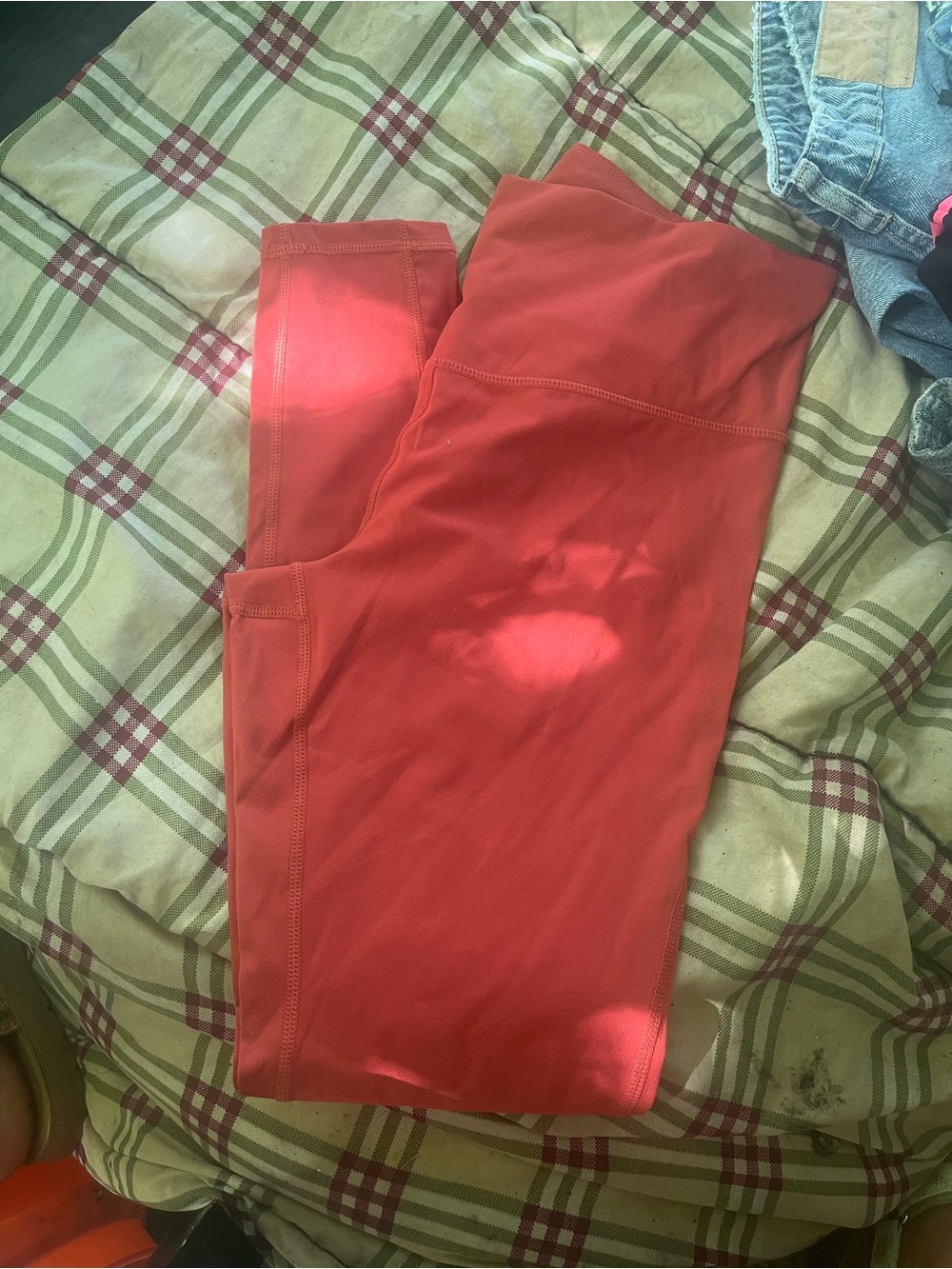 ANTONIO MELANI Coral Red High-Rise Leggings